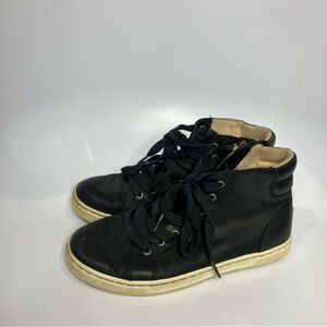 UGG Gradie‎ black leather high top sneakers women’s size 7.5 casual timeless